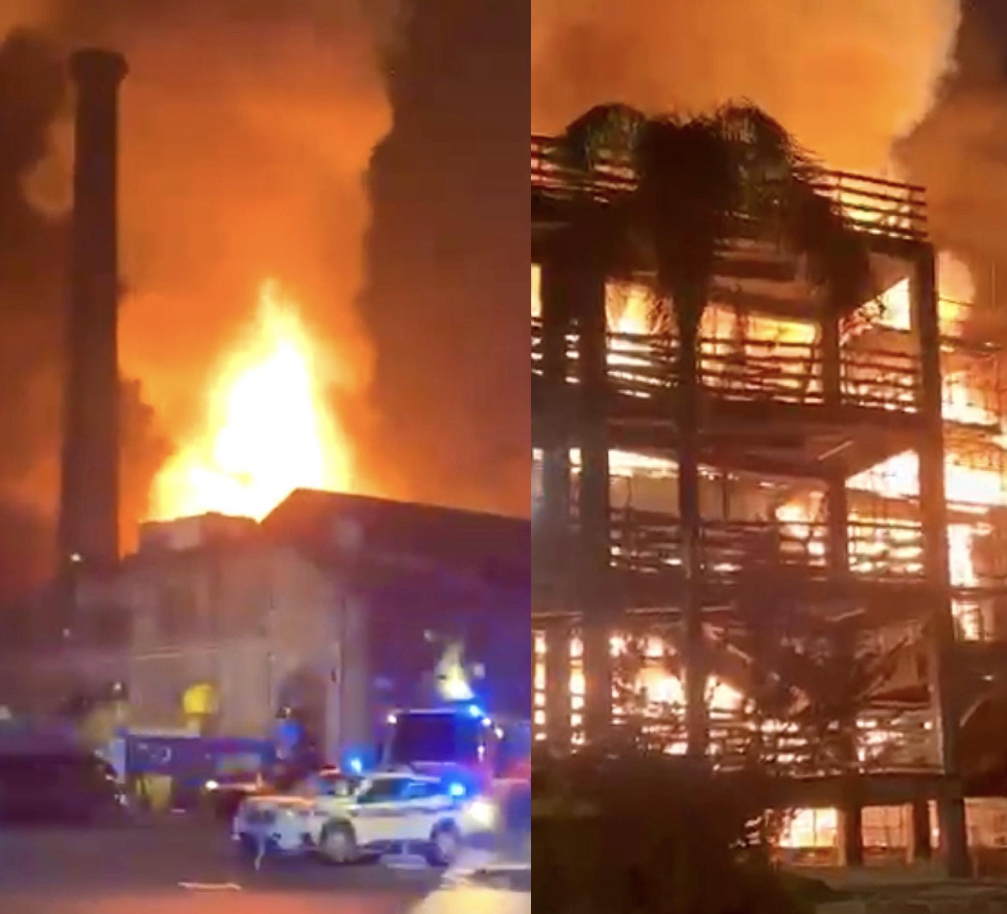 Incendio alle Ciminiere CT