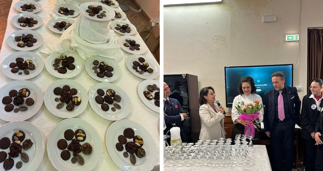 Maestra Cioccolatiera Internazionale Carola Stacchezzini all’Alberghiero di Villa San Giovanni per corso di cioccolato
