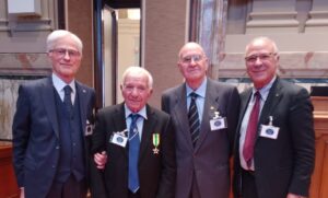 Maestri del Lavoro Antonio Mollica e Genesio Principe con il Presidente Nazionale elio Giovati ed il Console Regionale Saverio Capria