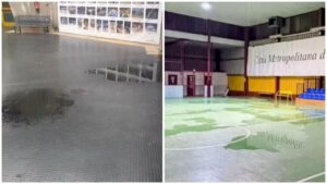 Piove dentro PalaCalafiore e Scatolone