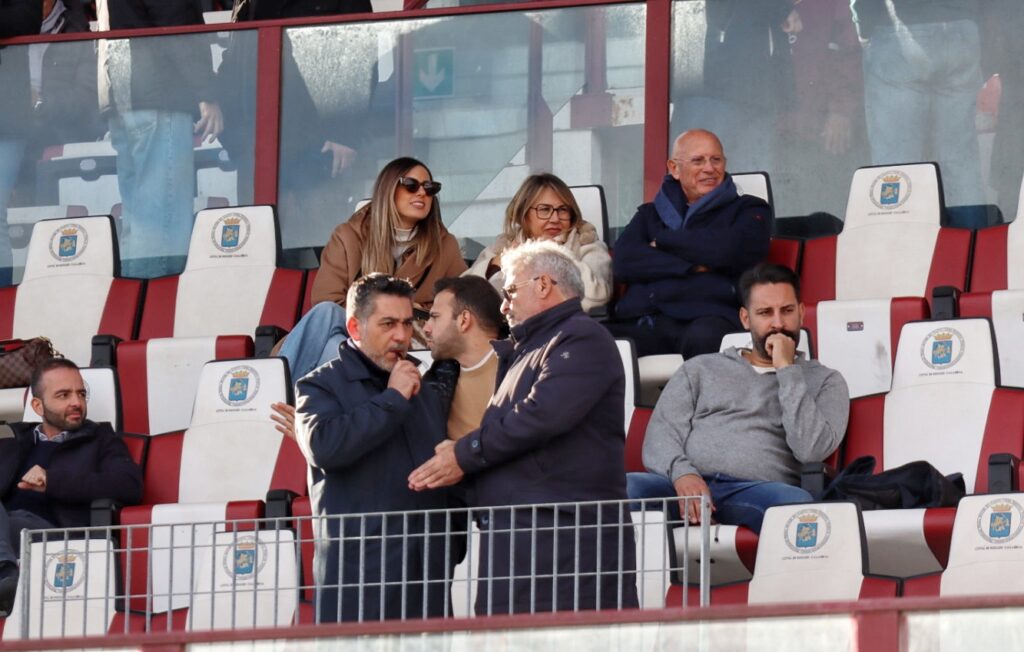 Reggina-Gela Brunetti in tribuna al Granillo