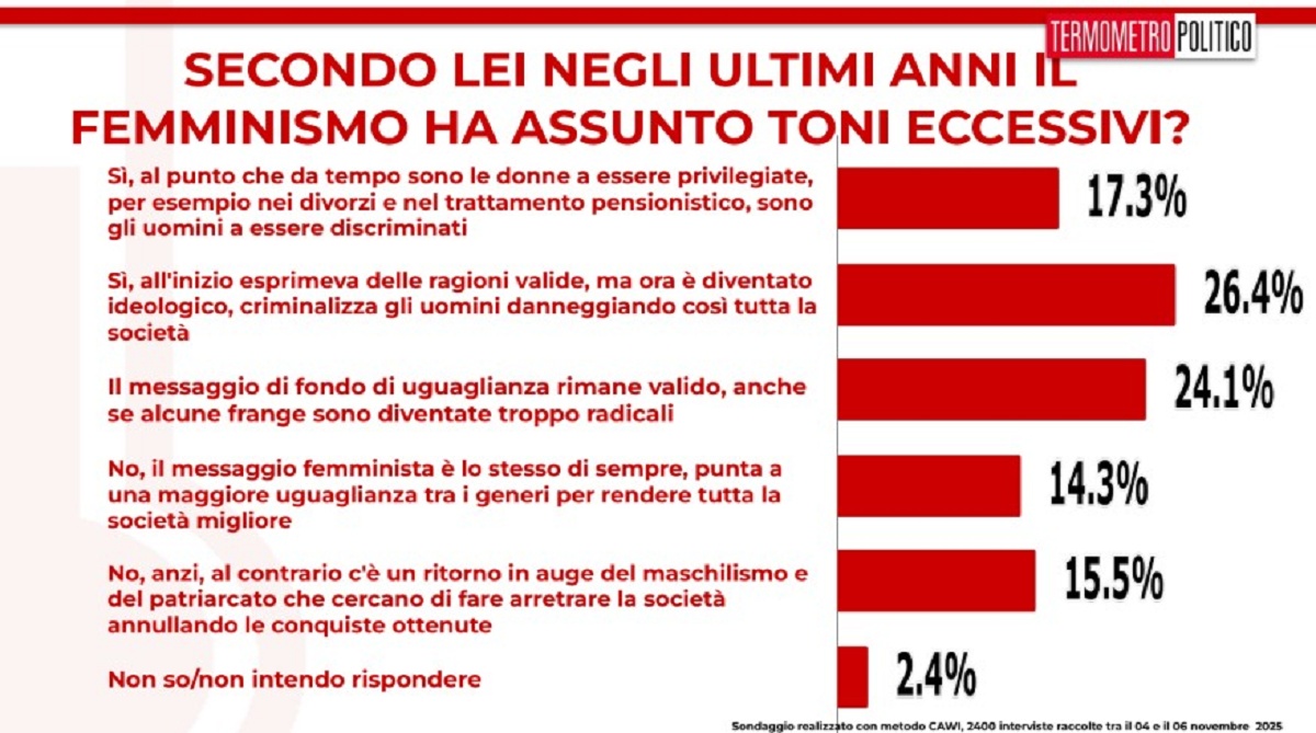 Sondaggi politici femminismo