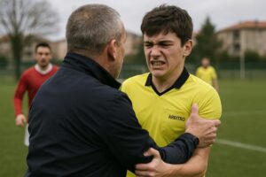 arbitro aggredito