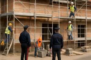 blitz carabinieri cantiere edile