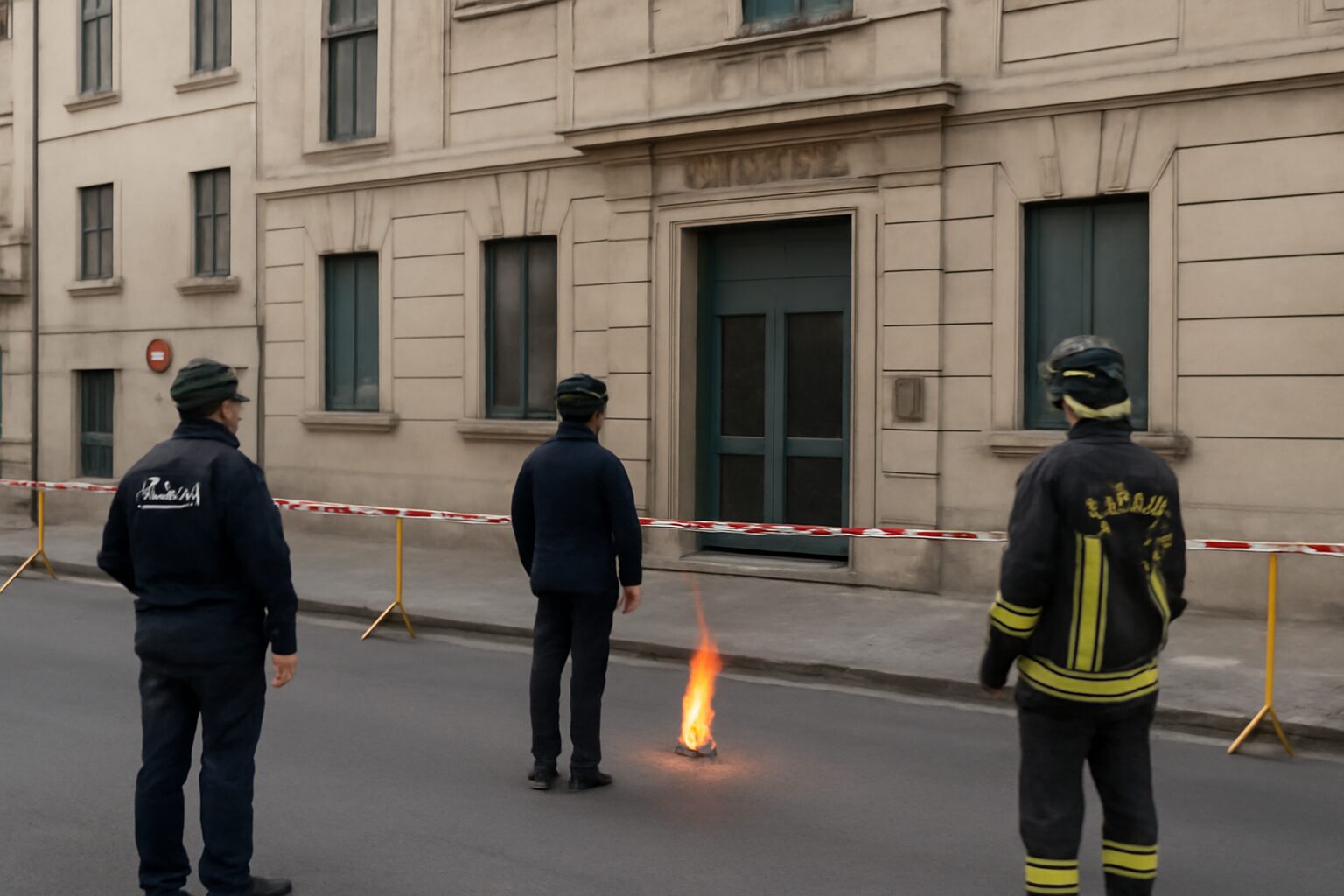 bomba davanti al comune