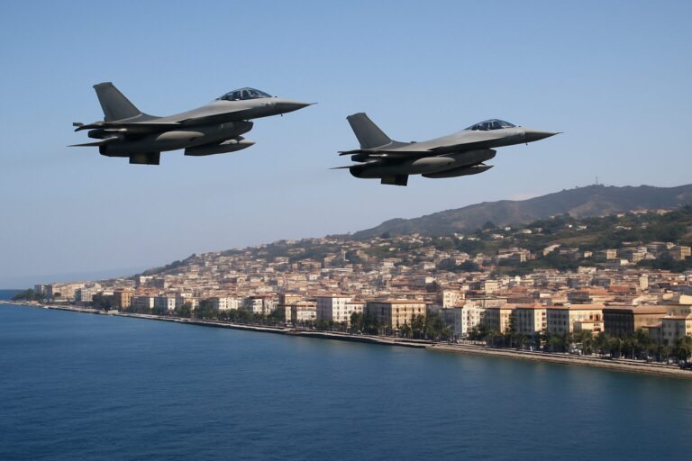 Boom sonico scuote Reggio Calabria: paura in città per il passaggio di due jet militari