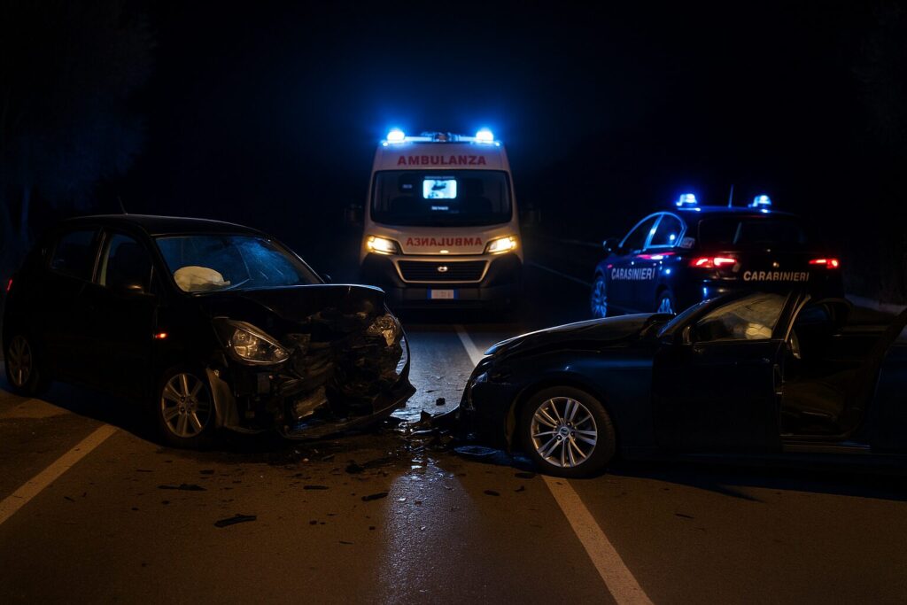 incidente notte auto