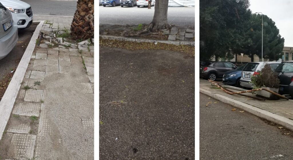 marciapiedi disastrati al ce.dir reggio calabria