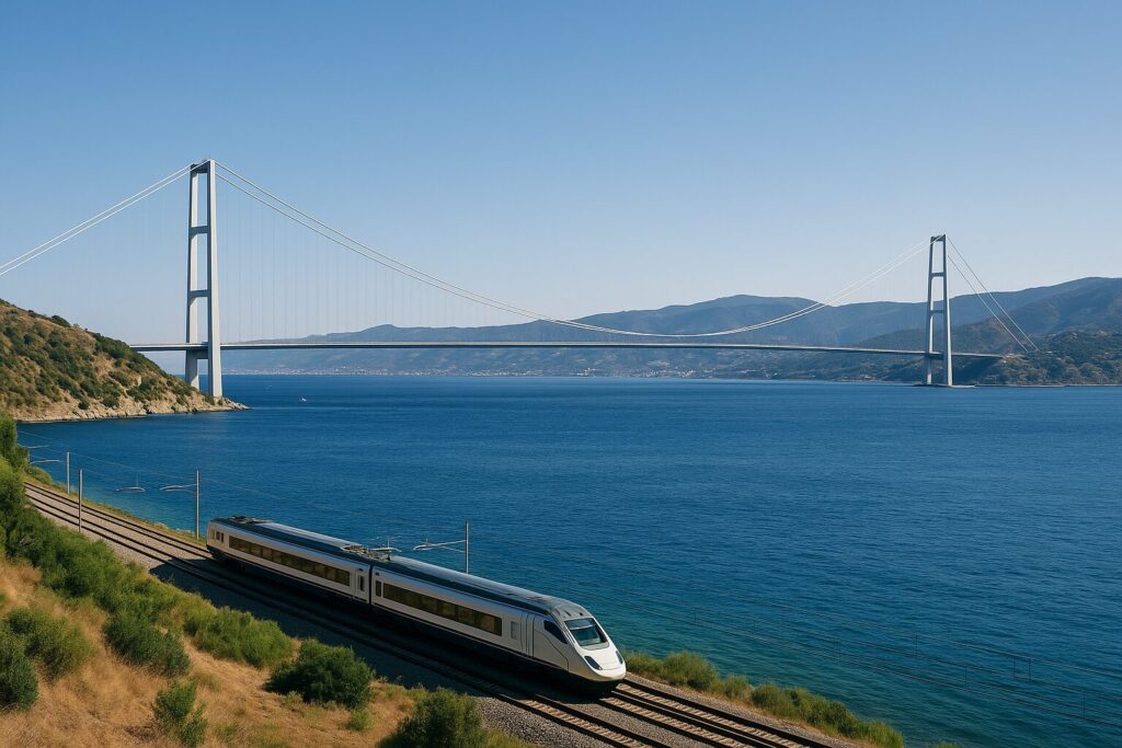 ponte sullo stretto treni