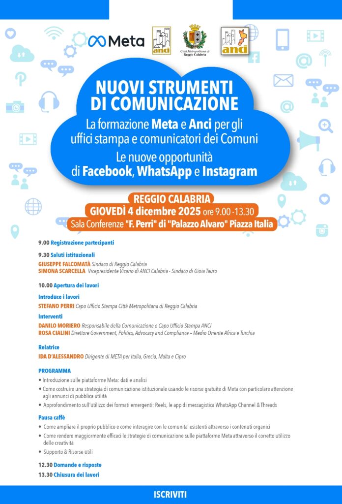 programma evento anci e meta a reggio calabria