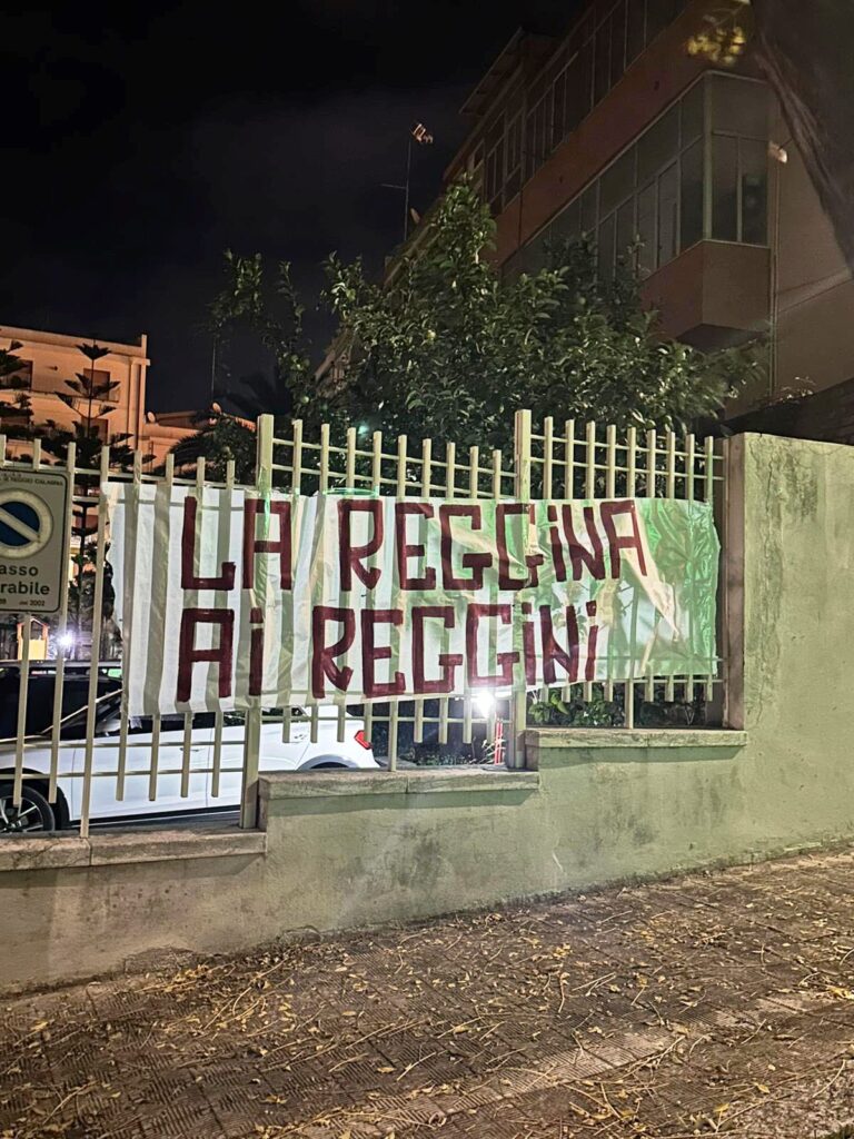 striscione ultrà la reggina ai reggini