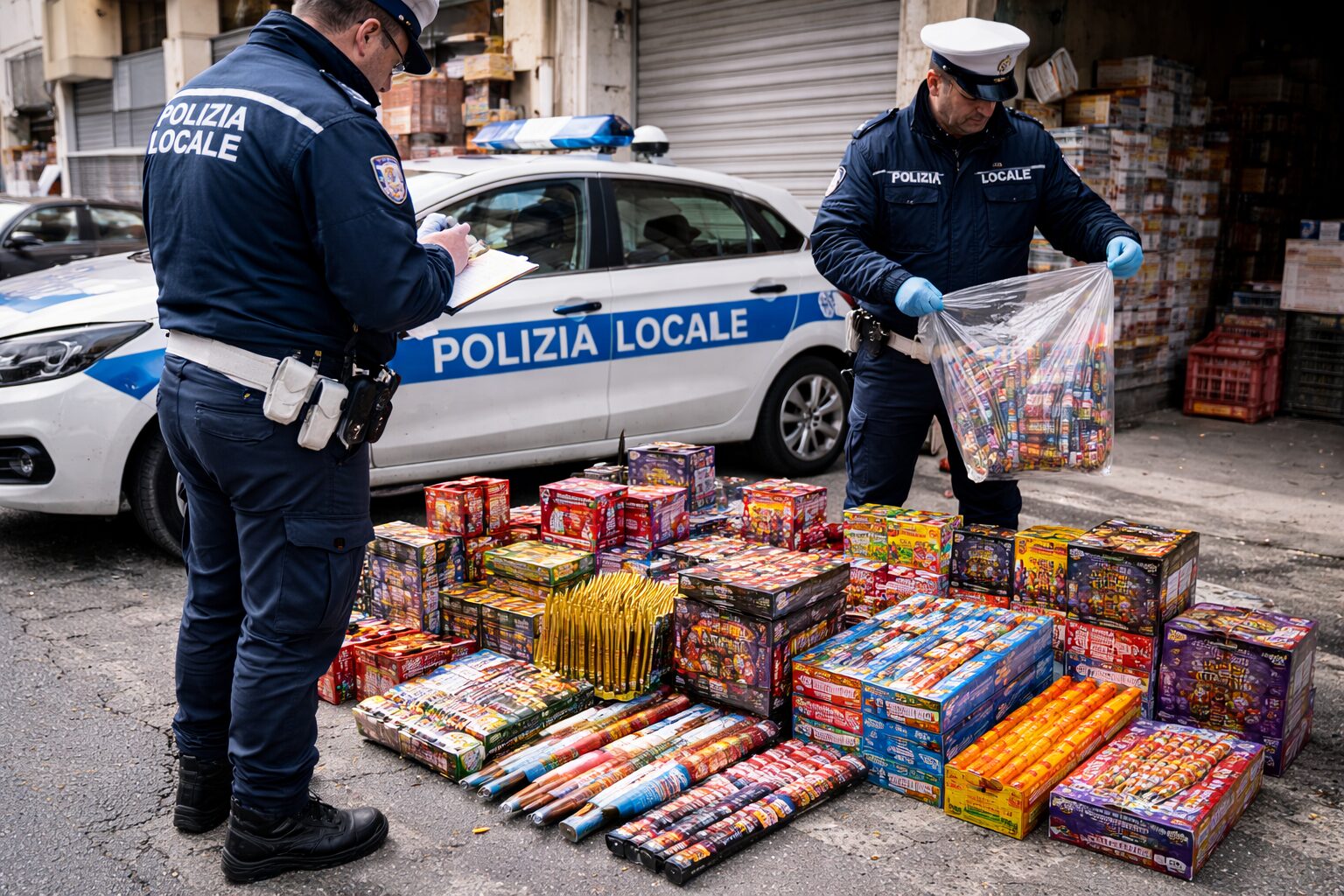 sequestro fuochi artificio