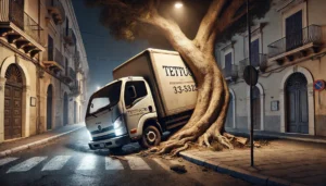 Camion incagliato
