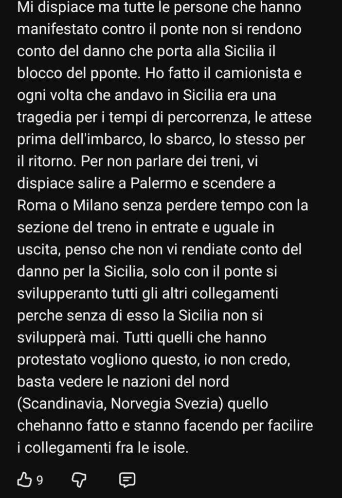 Commenti video Repubblica No Ponte