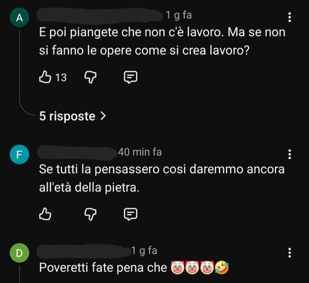 Commenti video Repubblica No Ponte