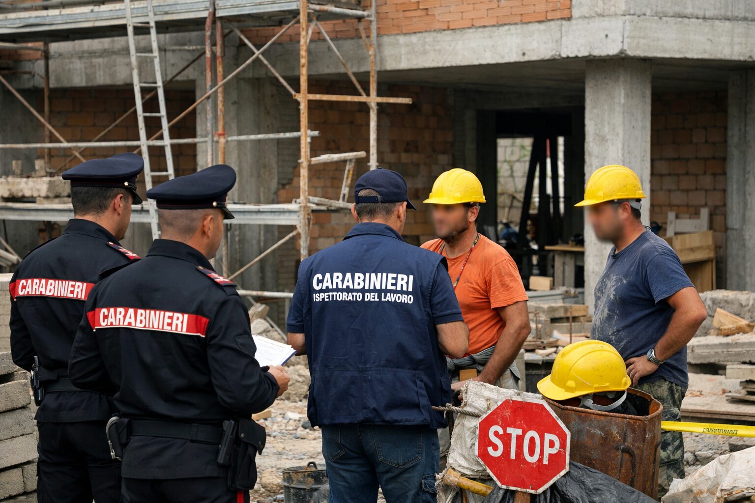 Controlli carabinieri cantieri edili