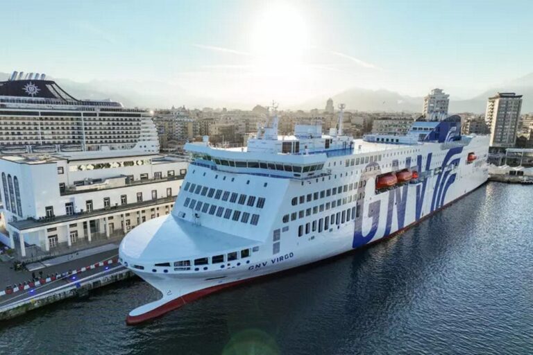 Palermo, battezzata Gnv Virgo: entra in servizio la prima nave a gas naturale della compagnia