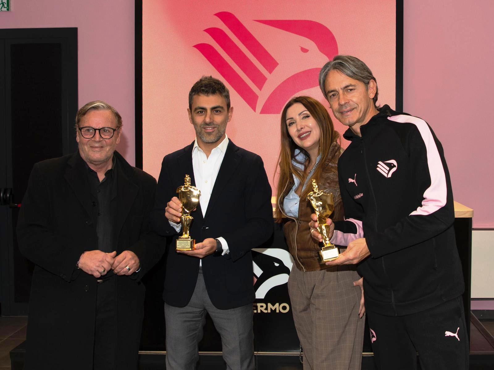 Il Palermo e Pippo Inzaghi premiati con il Paladino d’Oro