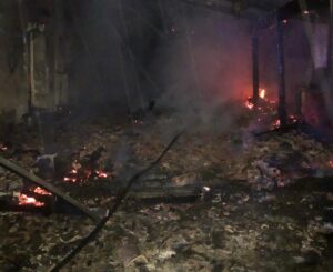 Incendio sala ricevimenti croce valanidi