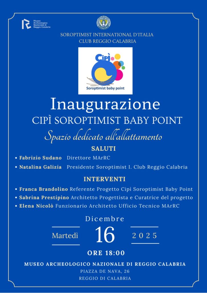 Locandina inaugurazione spazio dedicato all'allattamento