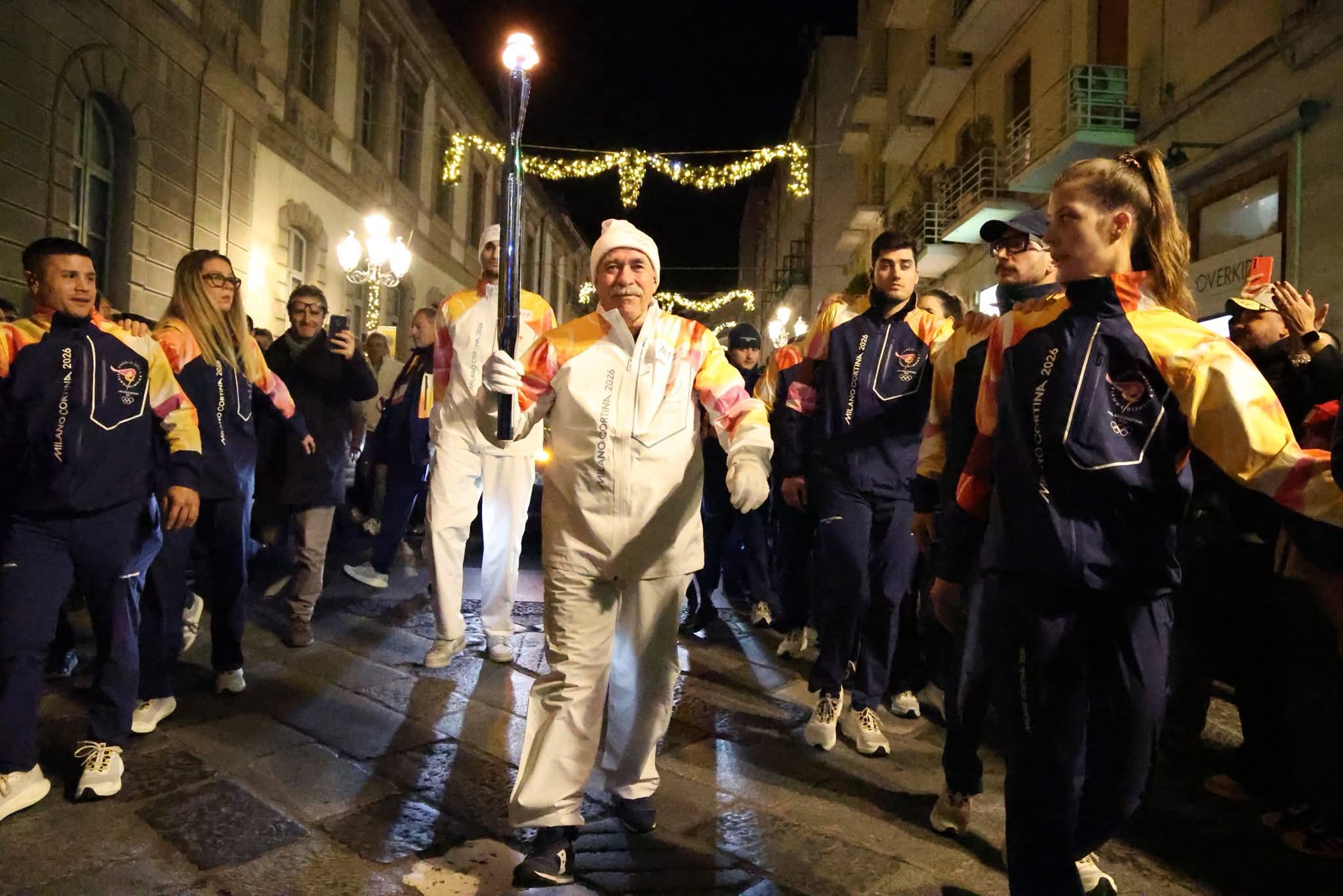 Massimo Palanca fiamma olimpica Catanzaro