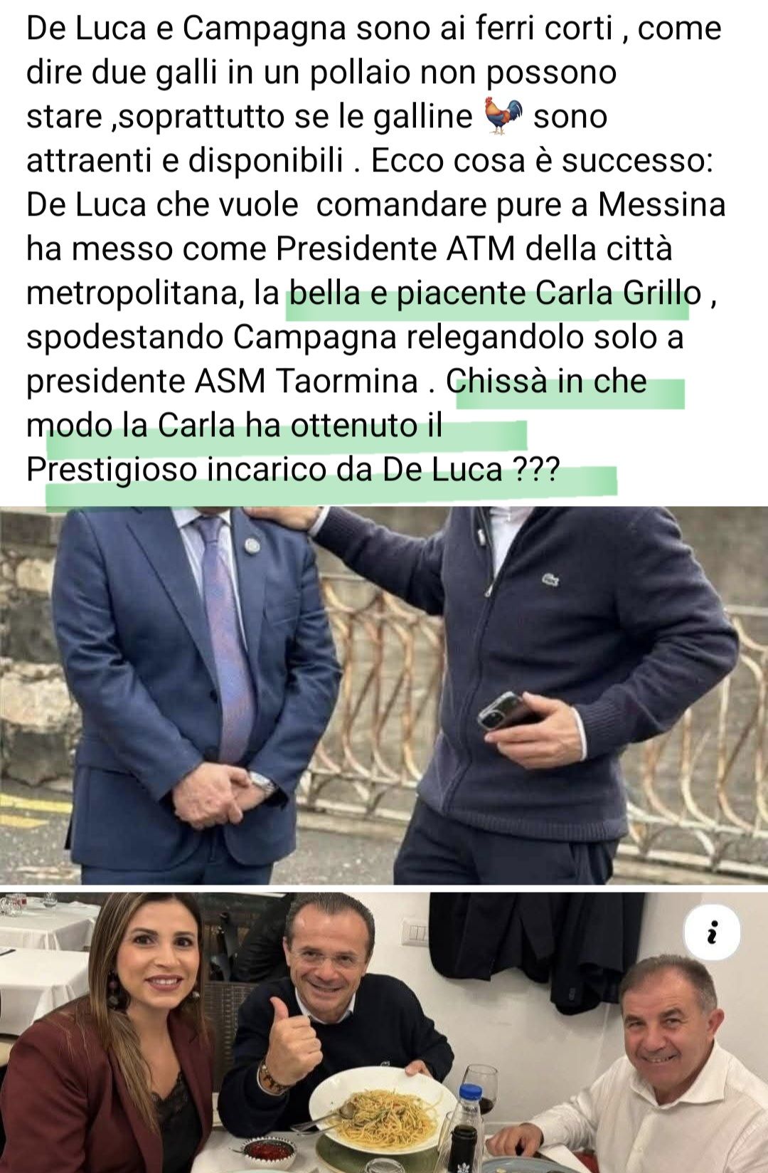 Post sessista carla grillo