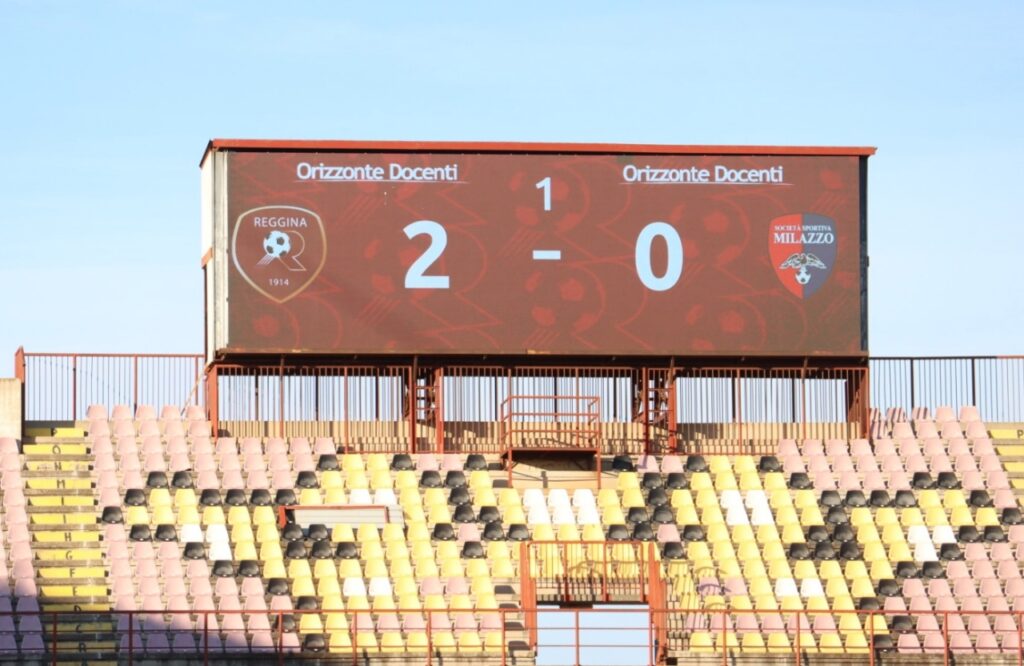 Reggina-Milazzo tabellone risultato