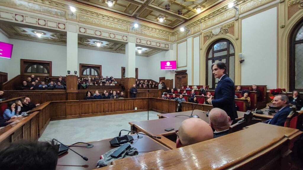 Saluti Falcomatà palazzo San Giorgio
