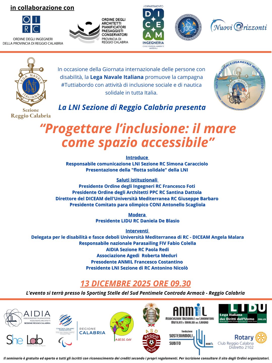 Tutti a bordo 2025 Lega Navale Reggio Calabria