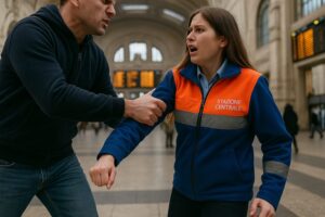 aggressione addetta stazione