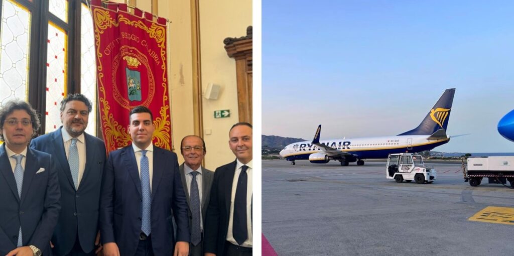 consiglieri forza italia e ryanair aeroporto reggio calabria