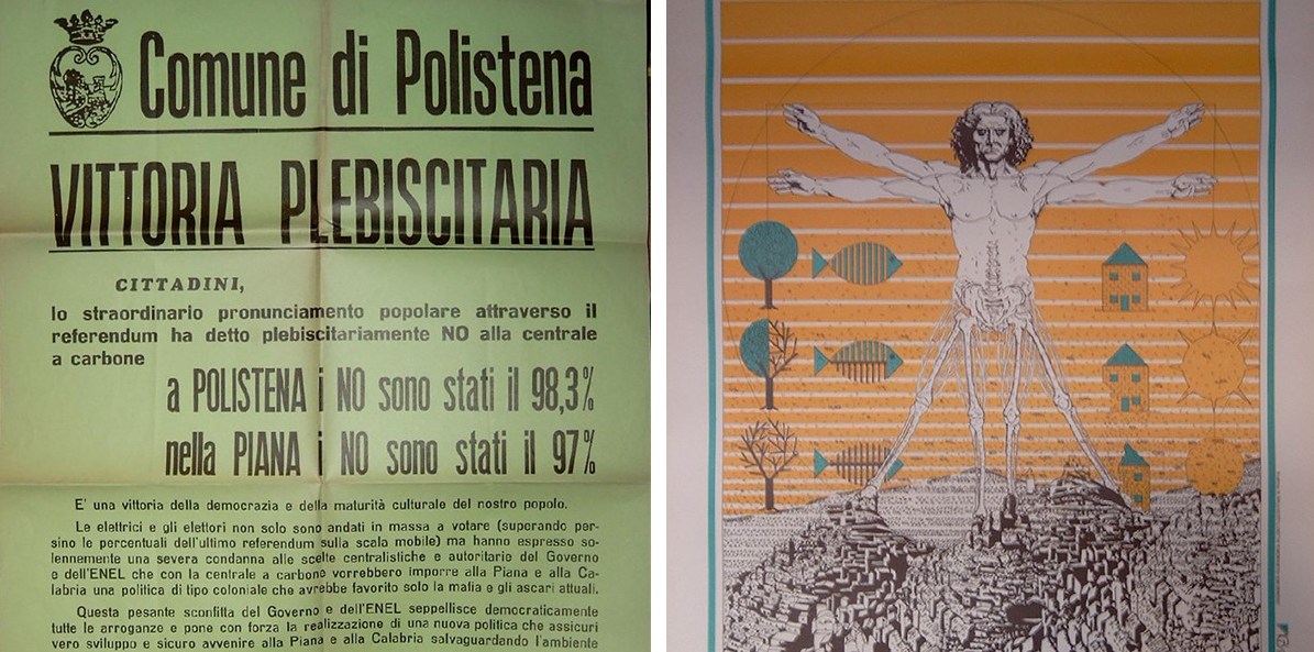 documenti che ricordano la vittoria del referendum sulla centrale di gioia tauro