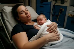 donna partorisce sull'ambulanza
