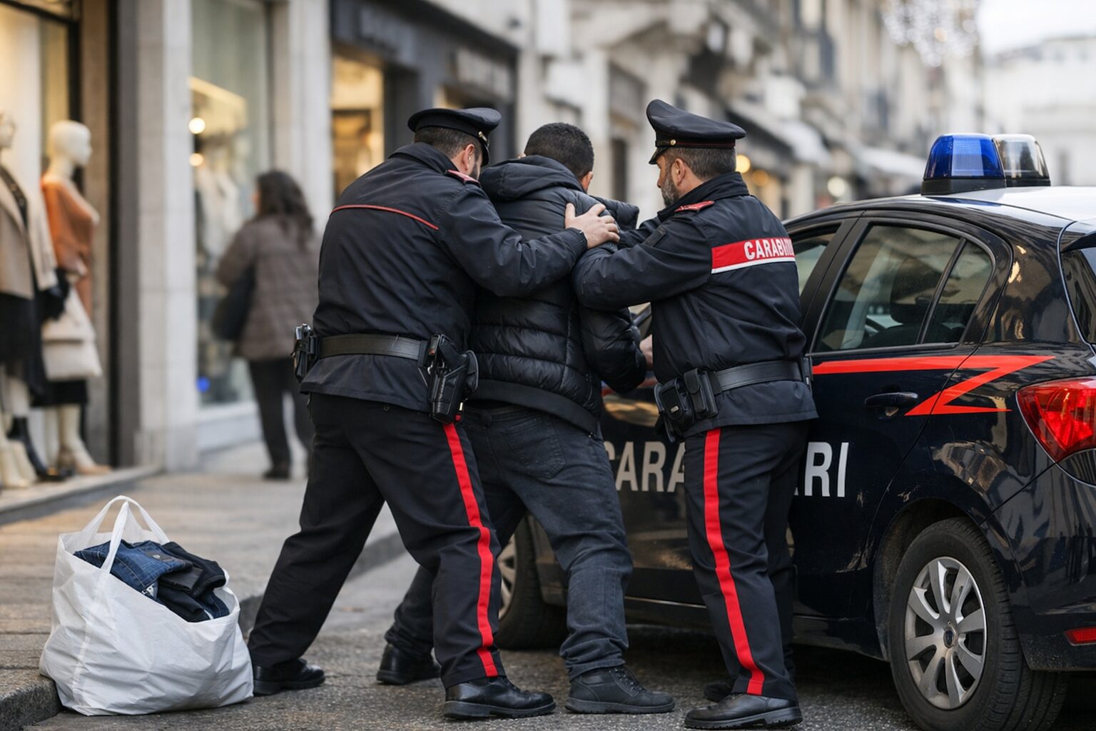 furto corso garibaldi carabinieri bloccano il ladro