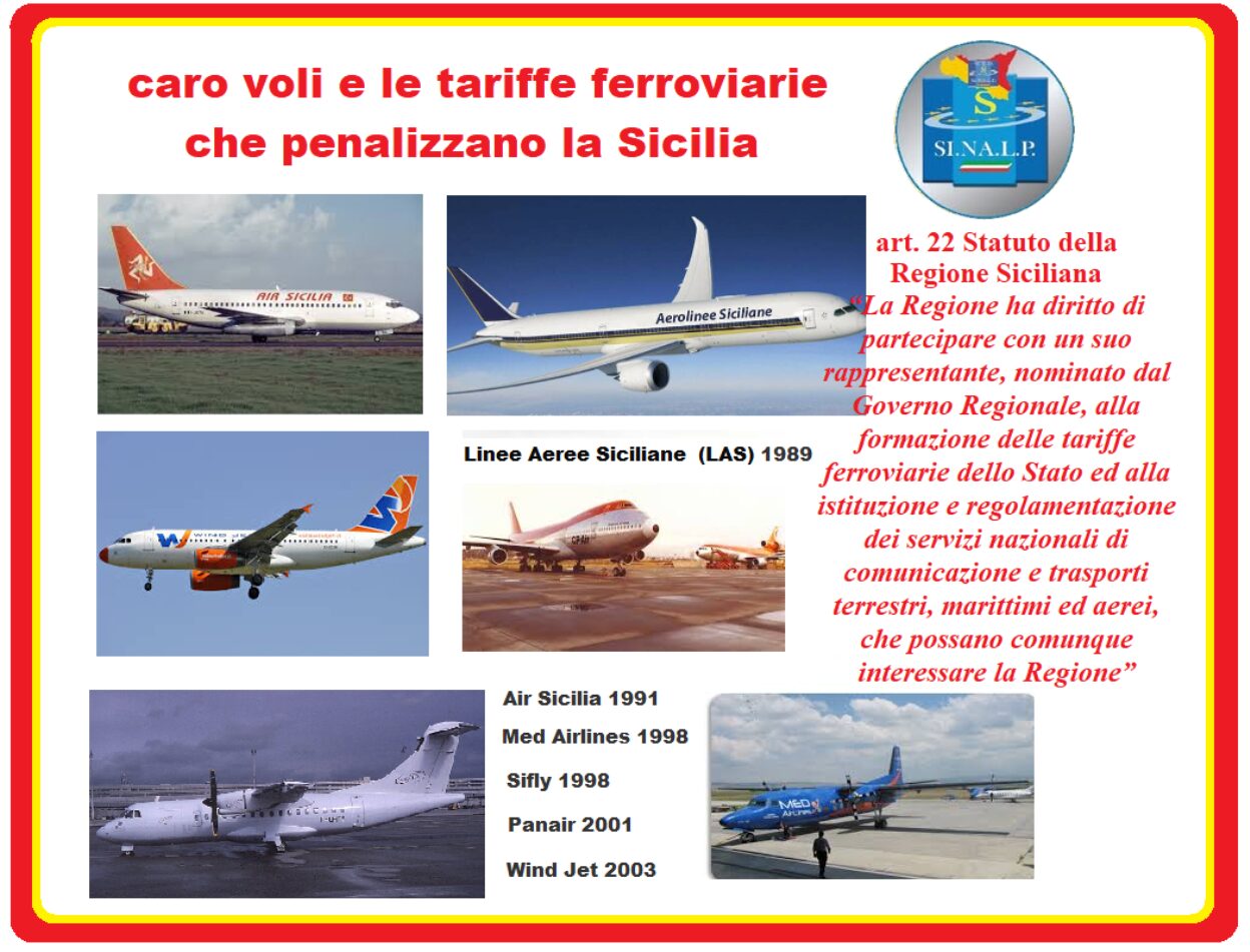 locandina nota sinalp caro voli sicilia
