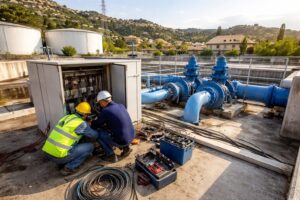 operai a lavoro impianto sorical