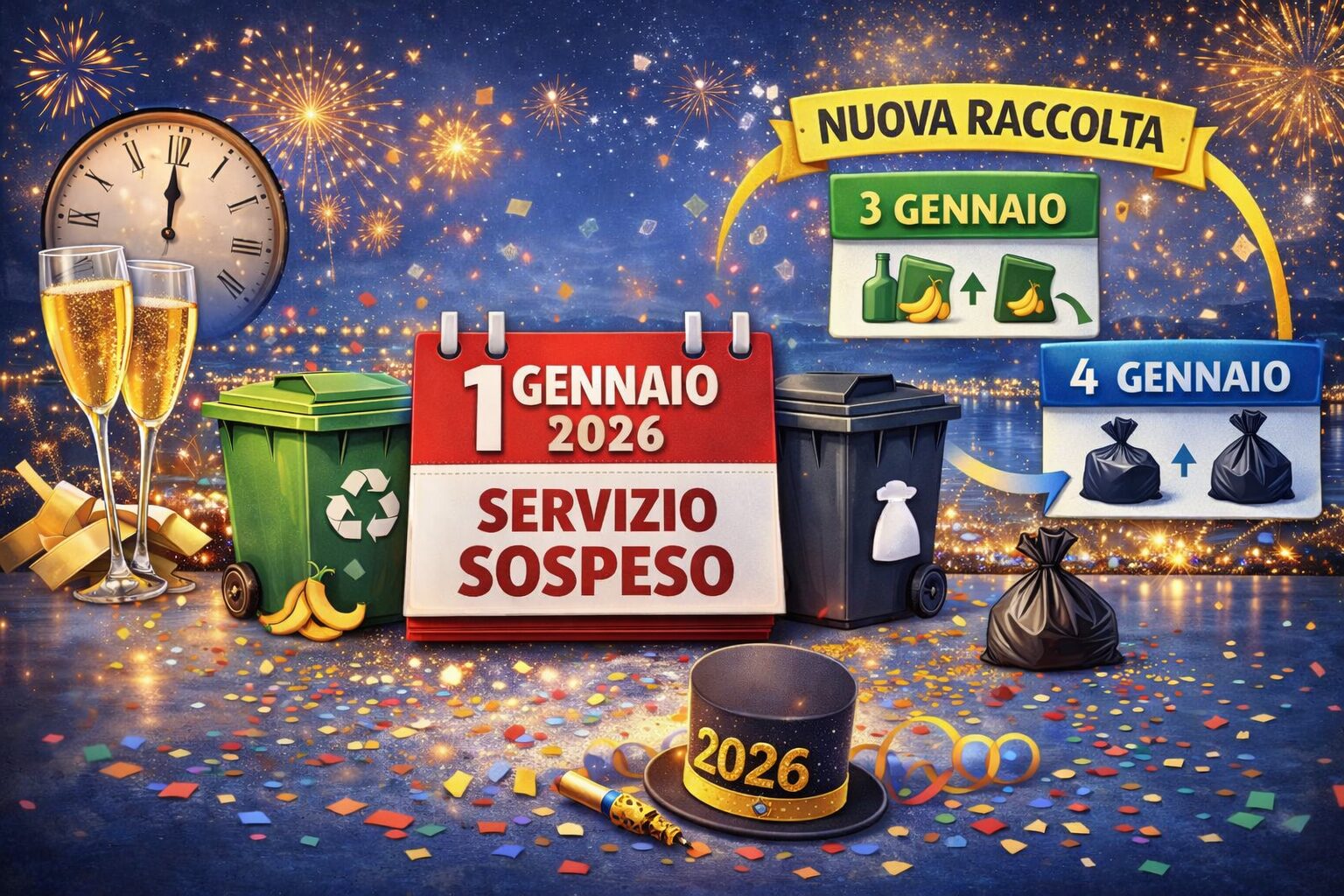 raccolta rifiuti capodanno