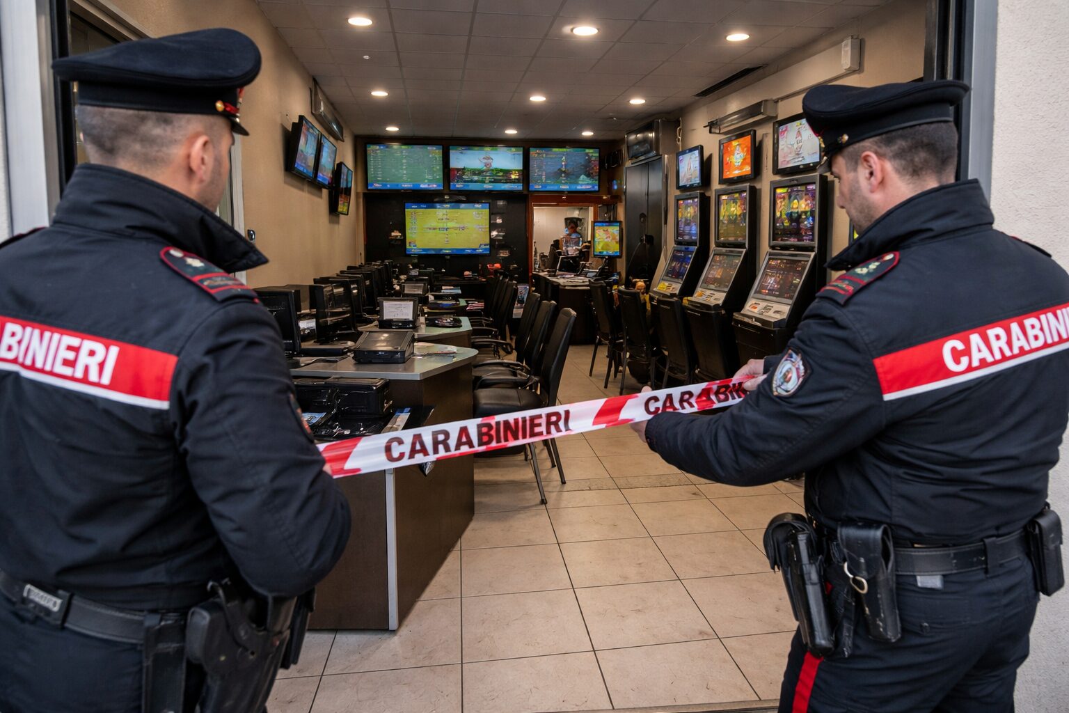 sala scommesse abusiva carabinieri