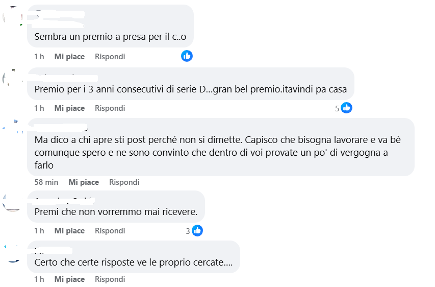 screen commenti tifosi reggina
