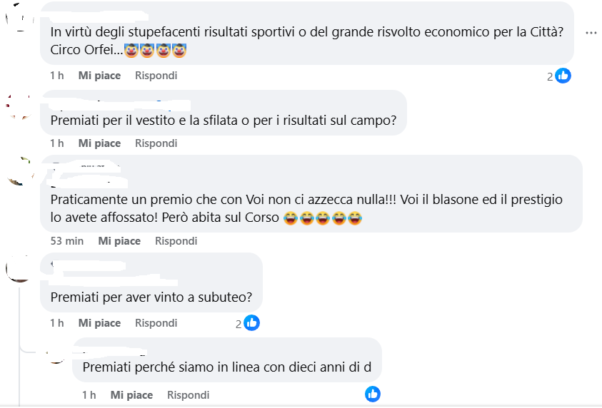 screen commenti tifosi reggina
