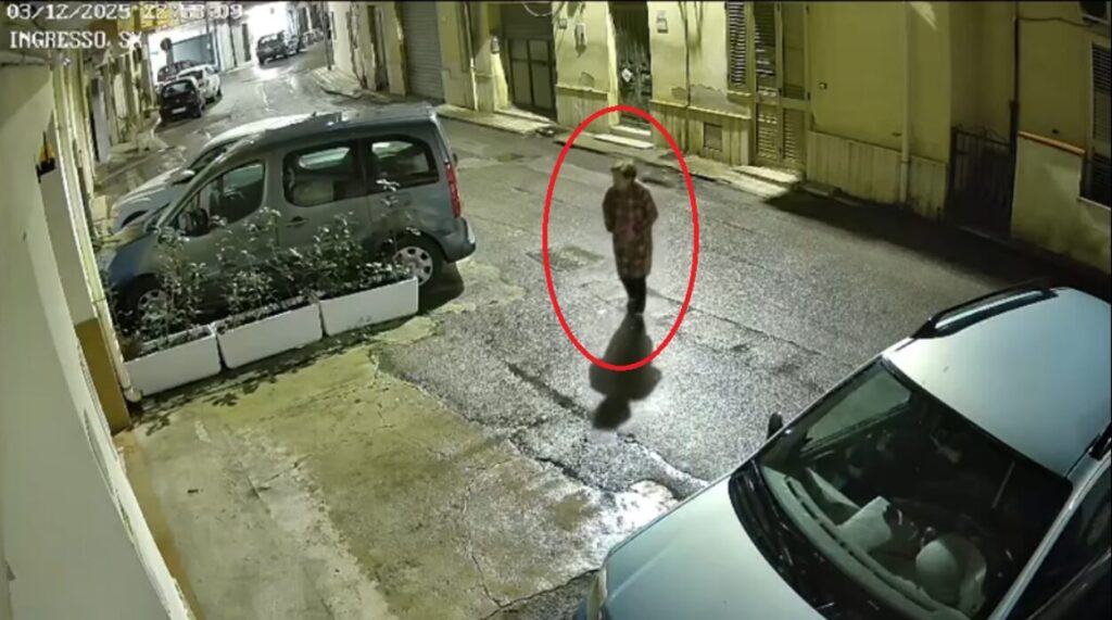 signora ruba una pianta