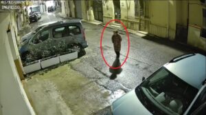 signora ruba una pianta