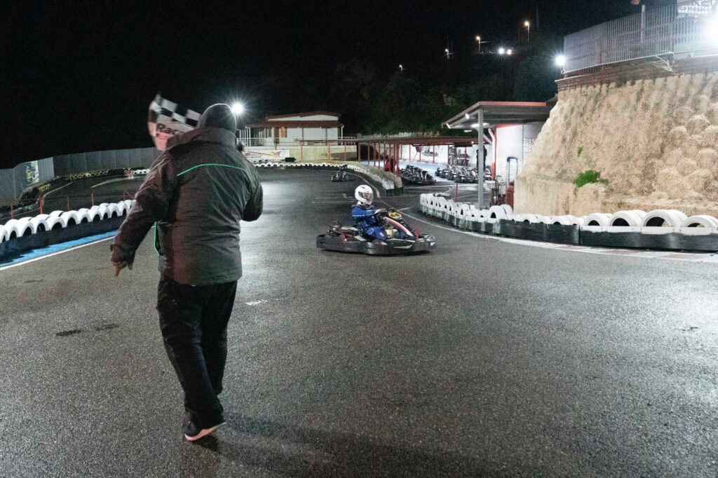 Arrivo gara Kartodromo