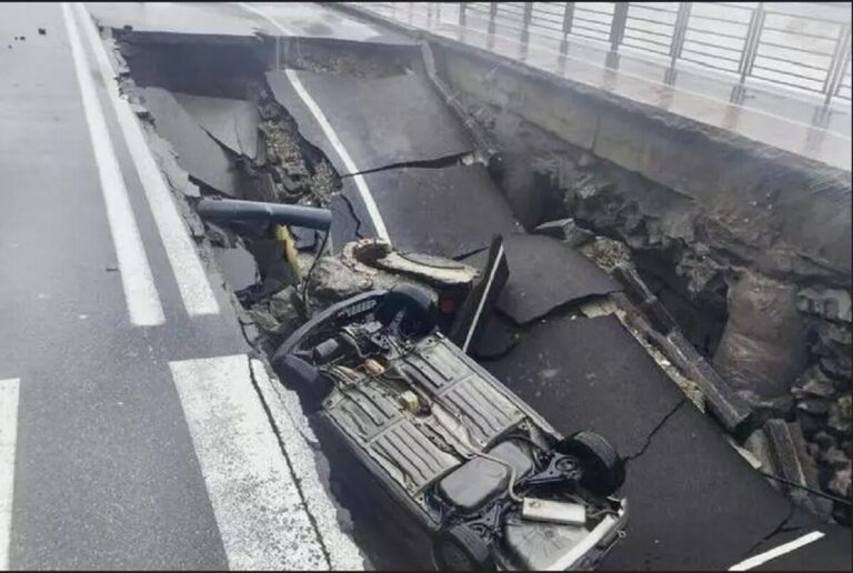 Auto precipita lungomare santa teresa riva 1