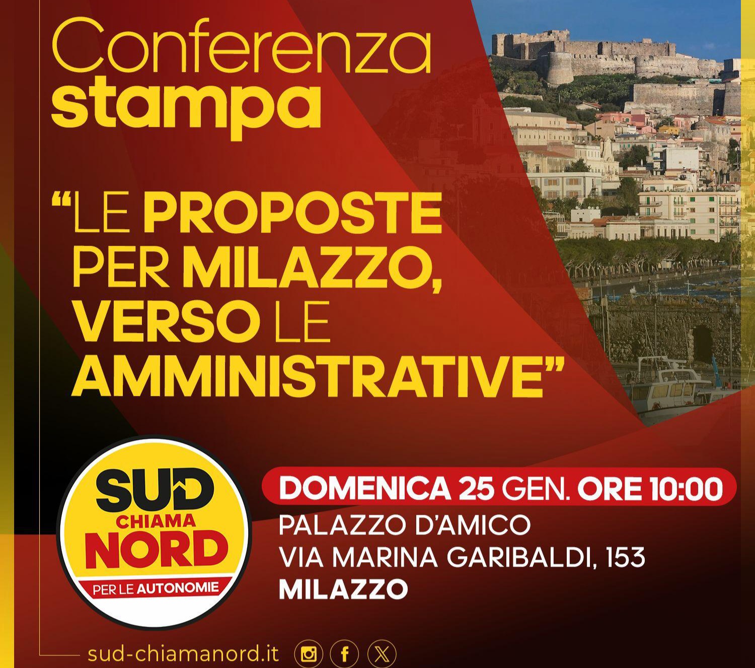 Conferenza Stampa Sud Chiama Nord Milazzo