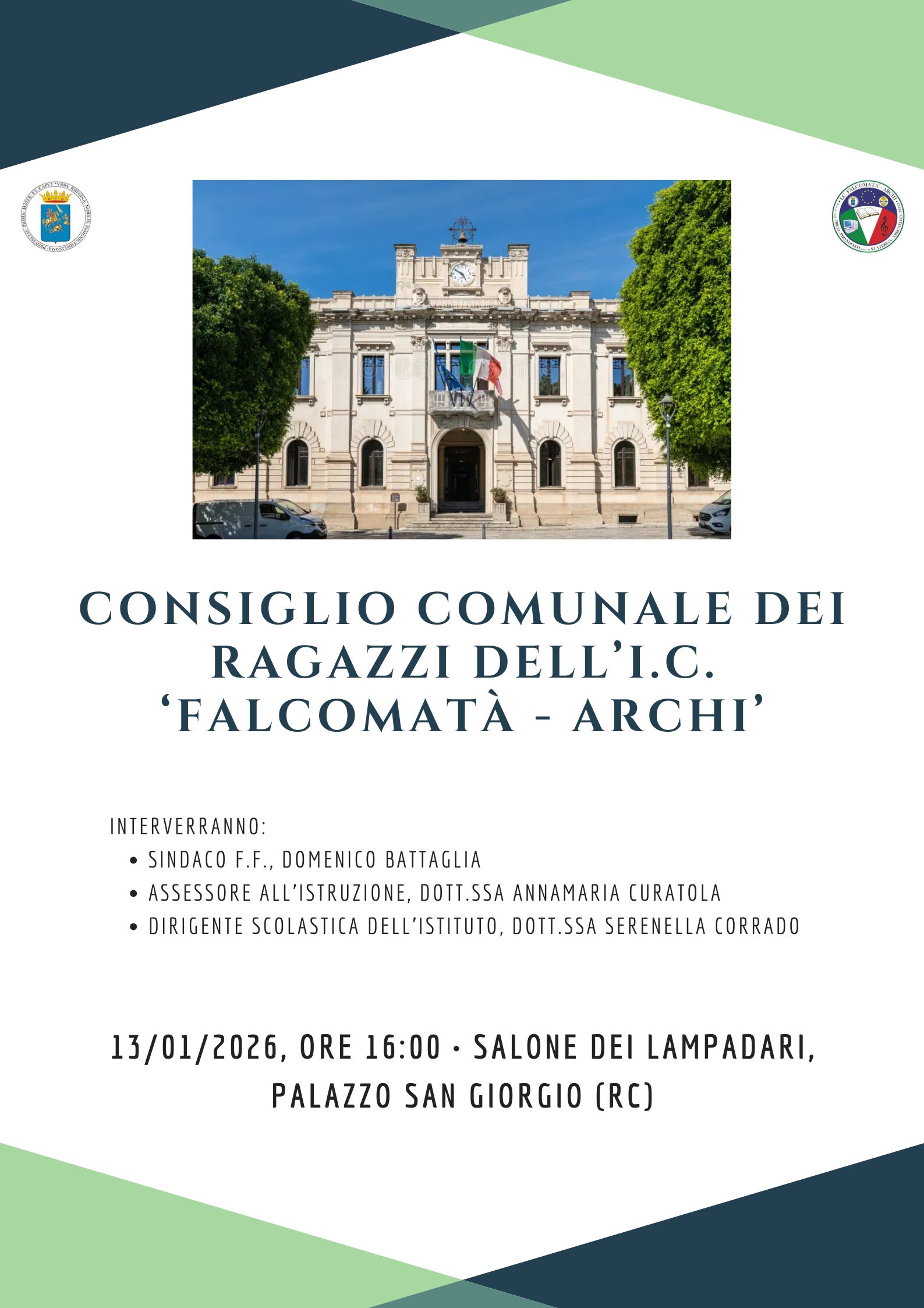 Consiglio Comunale dei Ragazzi dell’I.C. ‘Falcomatà - archi’