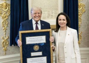 Donald Trump Nobel e Maria Corina Machado