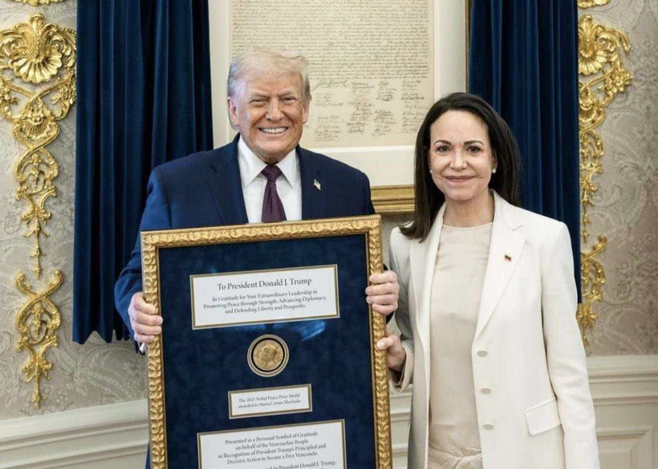 Donald Trump Nobel e Maria Corina Machado