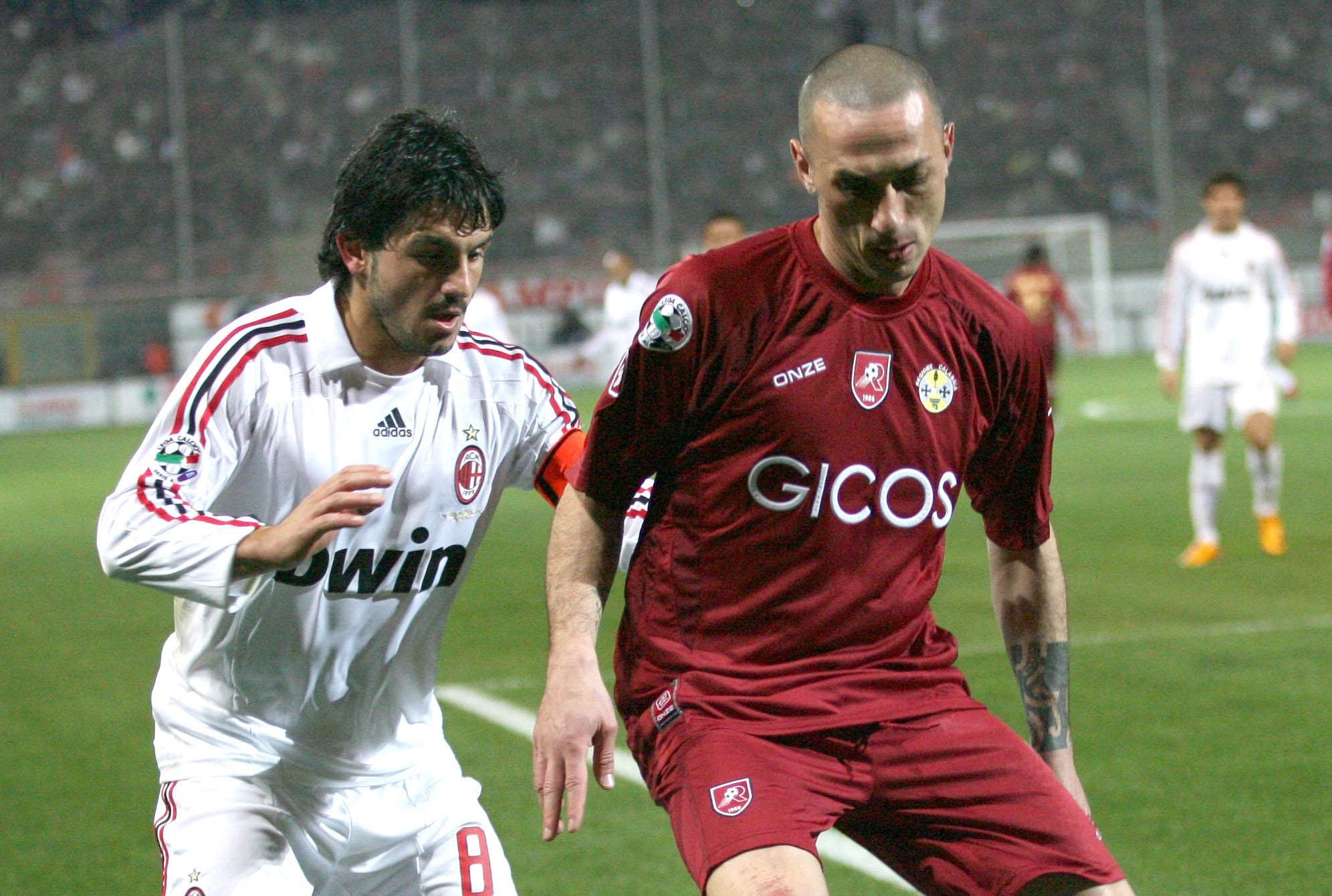 Gattuso e Cirillo in un Reggina-Milan