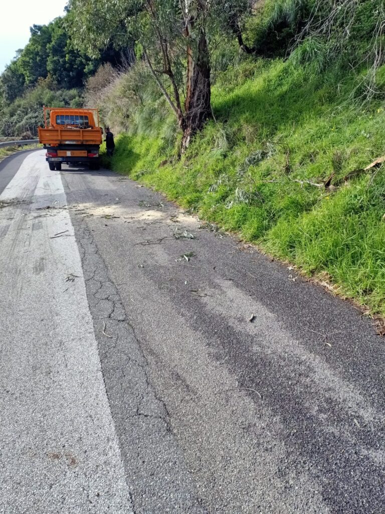 Intervento dei cantonieri sulla S.P. 44 Campo Italia e S.P. 45 Curcuraci-4 Masse